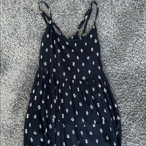 Boho black and white dress